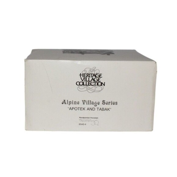 Dept 56 Alpine Village Series Apotek, Tabak (Pharmacy & Tobacco) 6540-4 - Picture 8 of 8